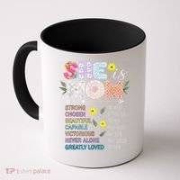 She Is Mom Christian Jesus Mother'S Day Flower Blessed Mom Coffee Mug thumb 0