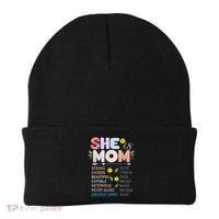 She Is Mom Christian Jesus Mother'S Day Flower Blessed Mom Beanie thumb 0