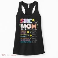 She Is Mom Christian Jesus Mother'S Day Flower Blessed Mom Women's Tank Top thumb 0
