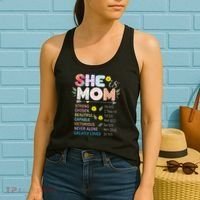 She Is Mom Christian Jesus Mother'S Day Flower Blessed Mom Women's Tank Top thumb 2