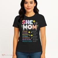 She Is Mom Christian Jesus Mother'S Day Flower Blessed Mom Women's T-Shirt thumb 4