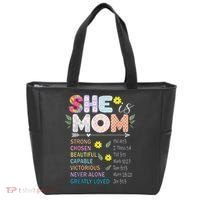 She Is Mom Christian Jesus Mother'S Day Flower Blessed Mom Tote Bag thumb 0