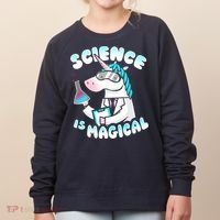 Science Is Magical Lab Unicorn Funny Women's Sweatshirt thumb 0