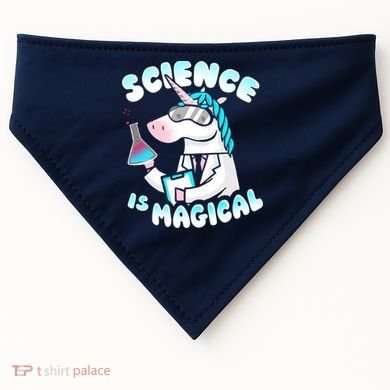 Science Is Magical Lab Unicorn Funny USA-Made Doggie Bandana