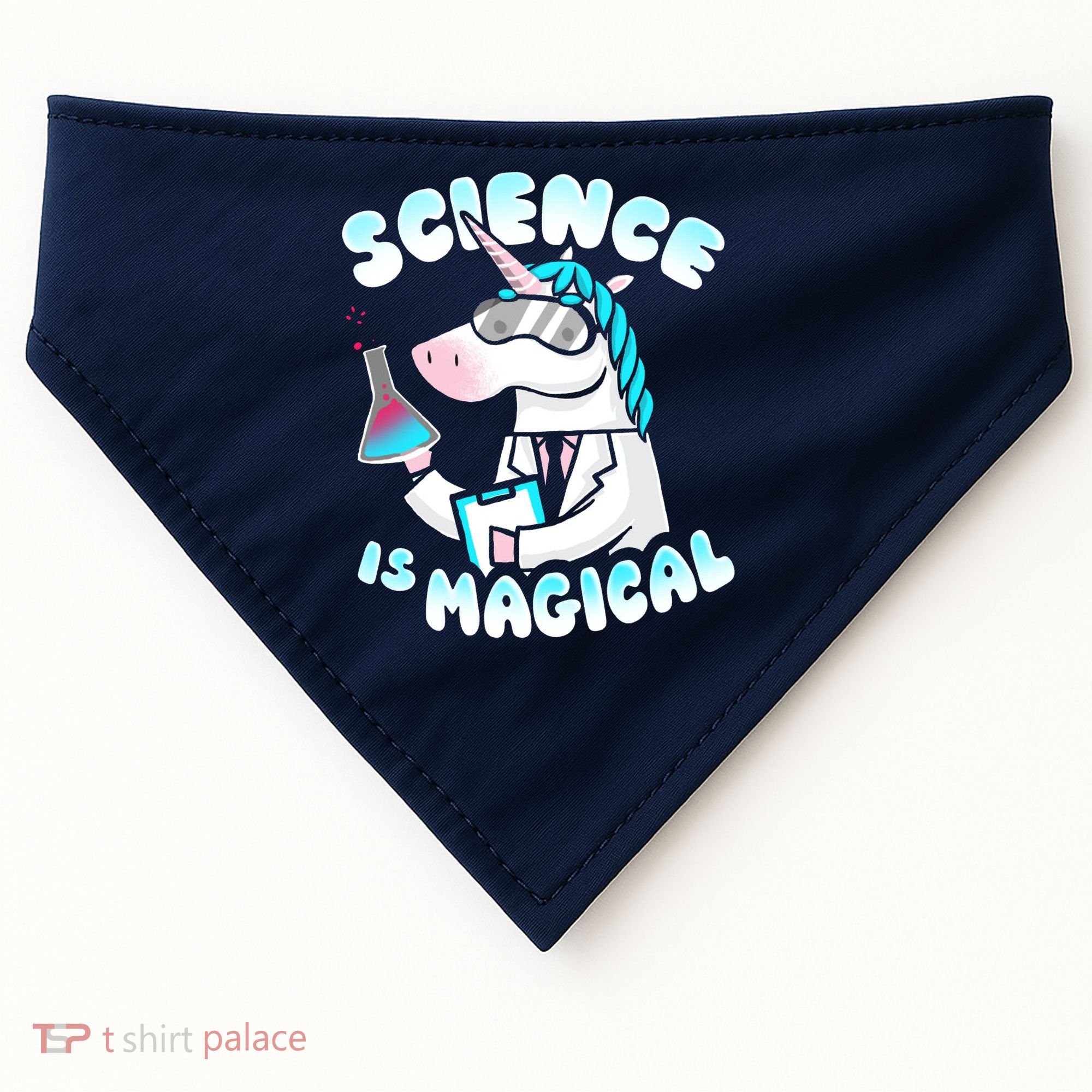 Science Is Magical Lab Unicorn Funny USA-Made Doggie Bandana