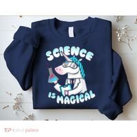 Science Is Magical Lab Unicorn Funny Sweatshirt thumb 2