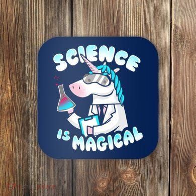 Science Is Magical Lab Unicorn Funny Coaster