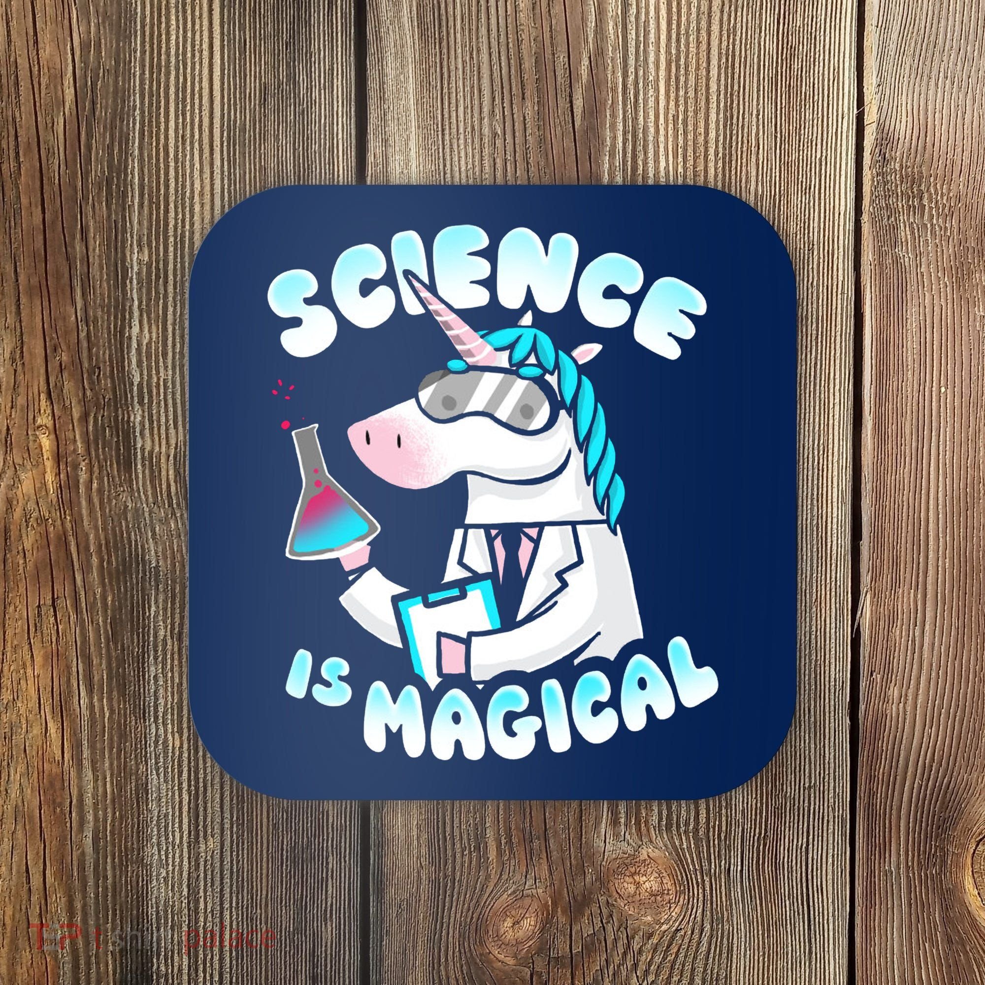Science Is Magical Lab Unicorn Funny Coaster