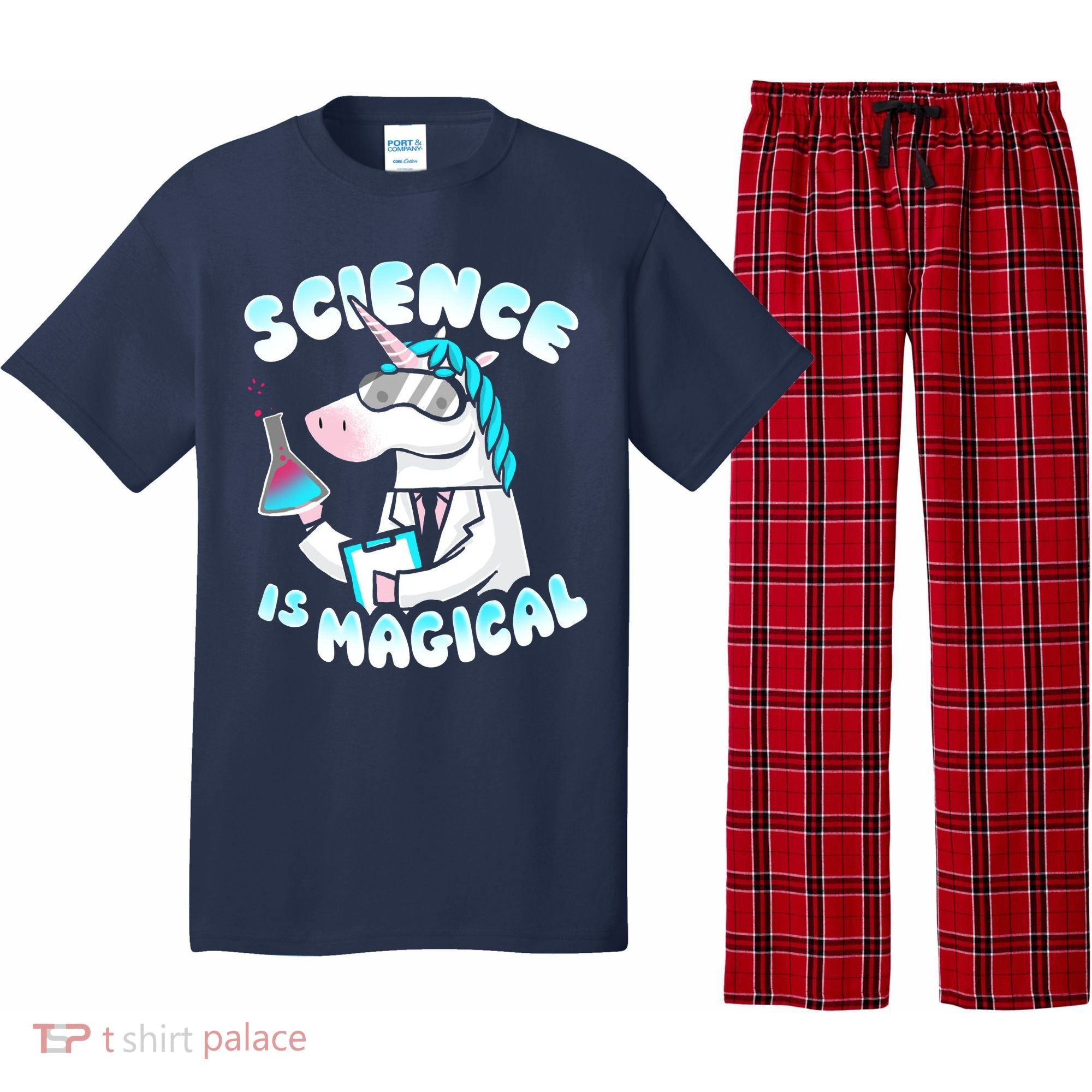 Science Is Magical Lab Unicorn Funny Pajama Set