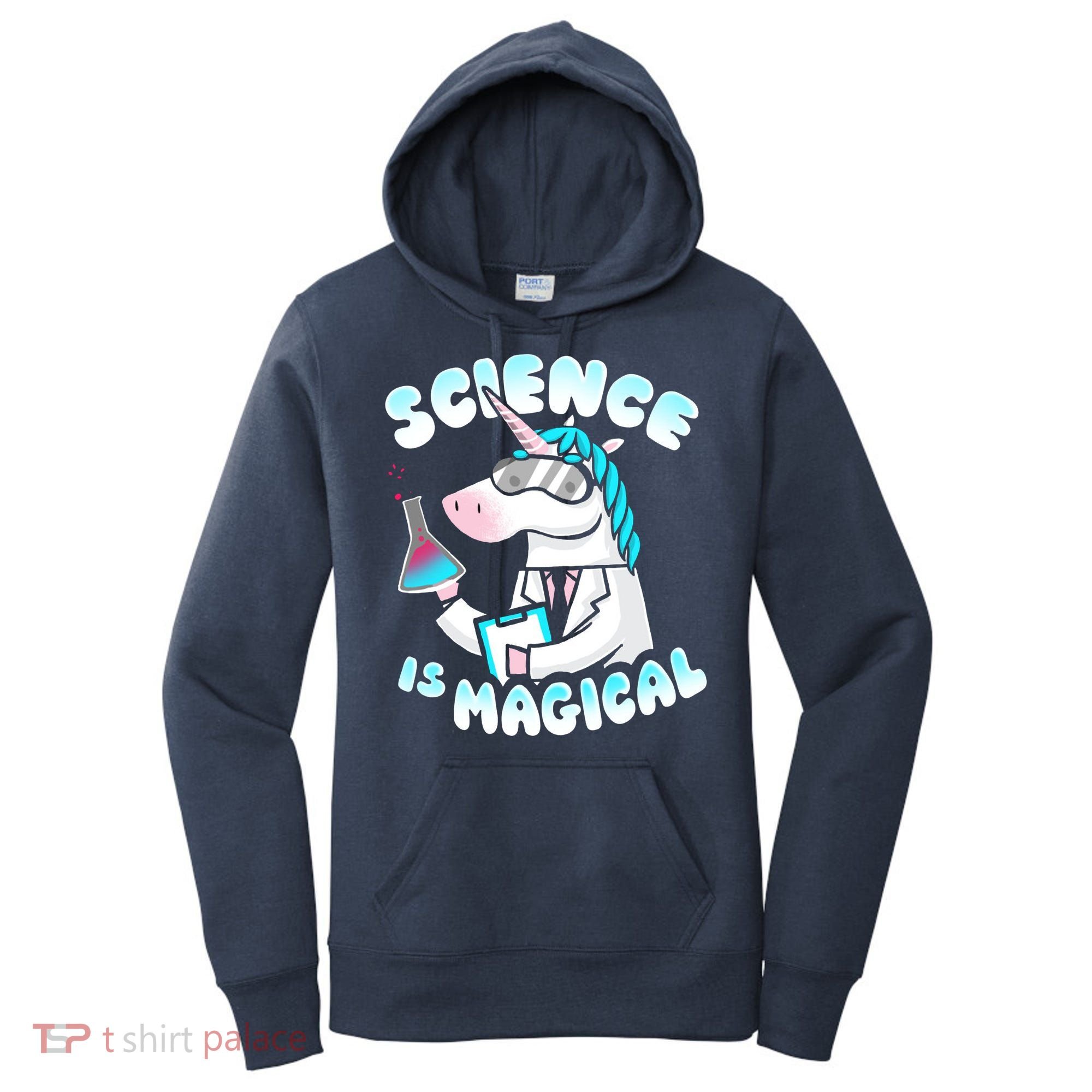 Science Is Magical Lab Unicorn Funny Women's Hoodie