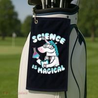 Science Is Magical Lab Unicorn Funny Golf Towel thumb 2