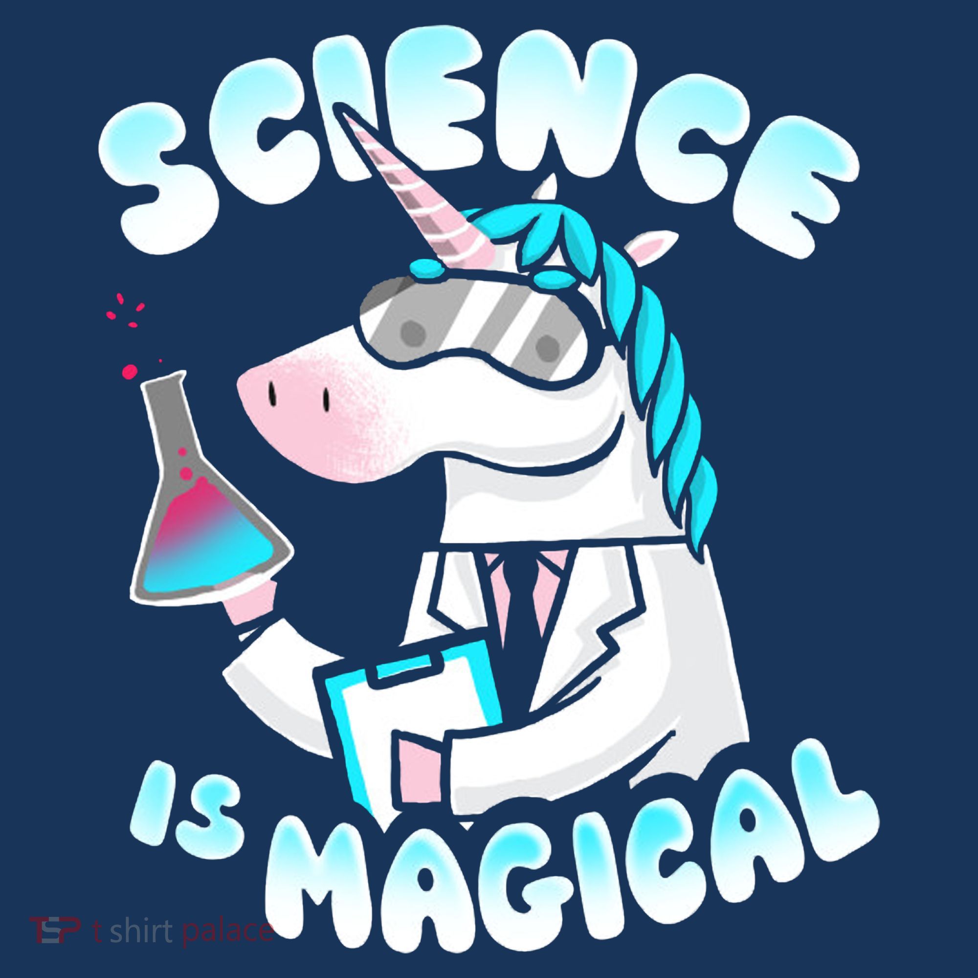 Science Is Magical Lab Unicorn Funny Women's T-Shirt