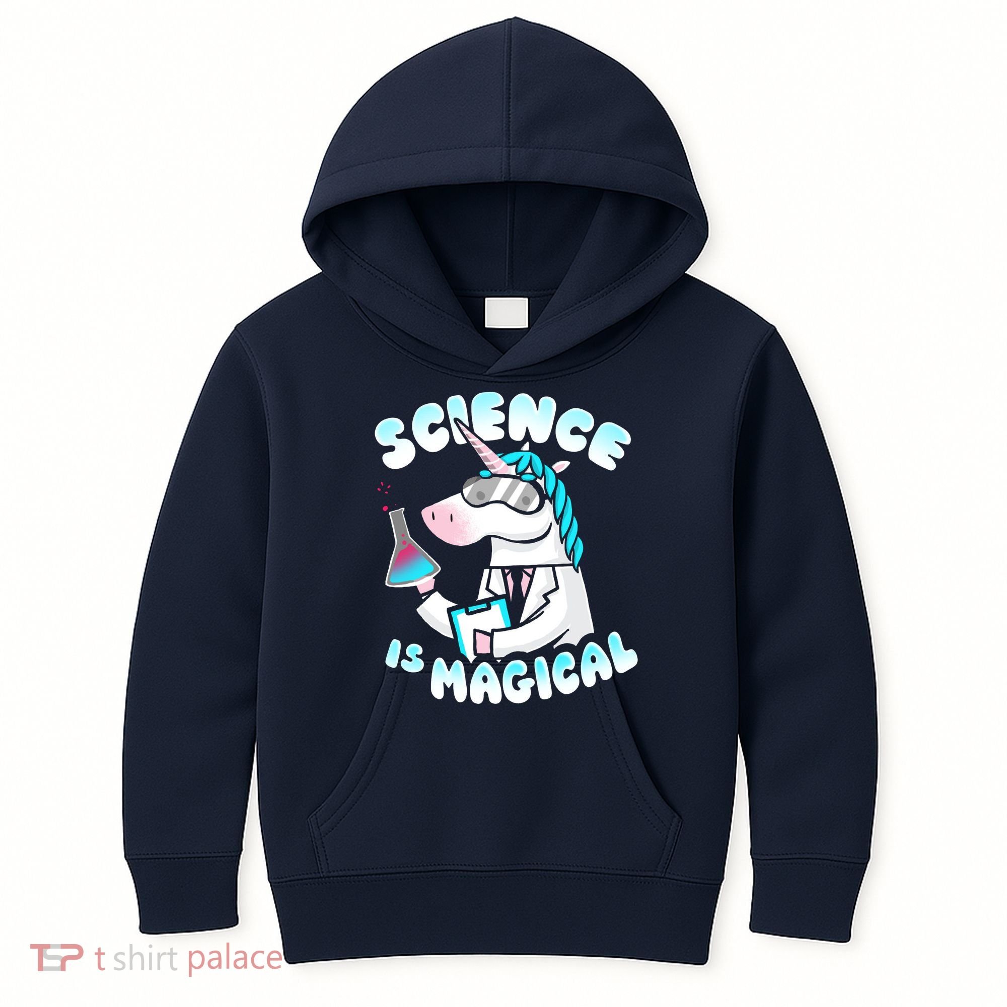 Science Is Magical Lab Unicorn Funny Kids Hoodie