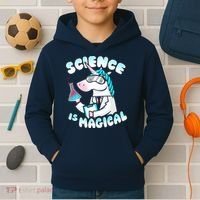 Science Is Magical Lab Unicorn Funny Kids Hoodie thumb 2