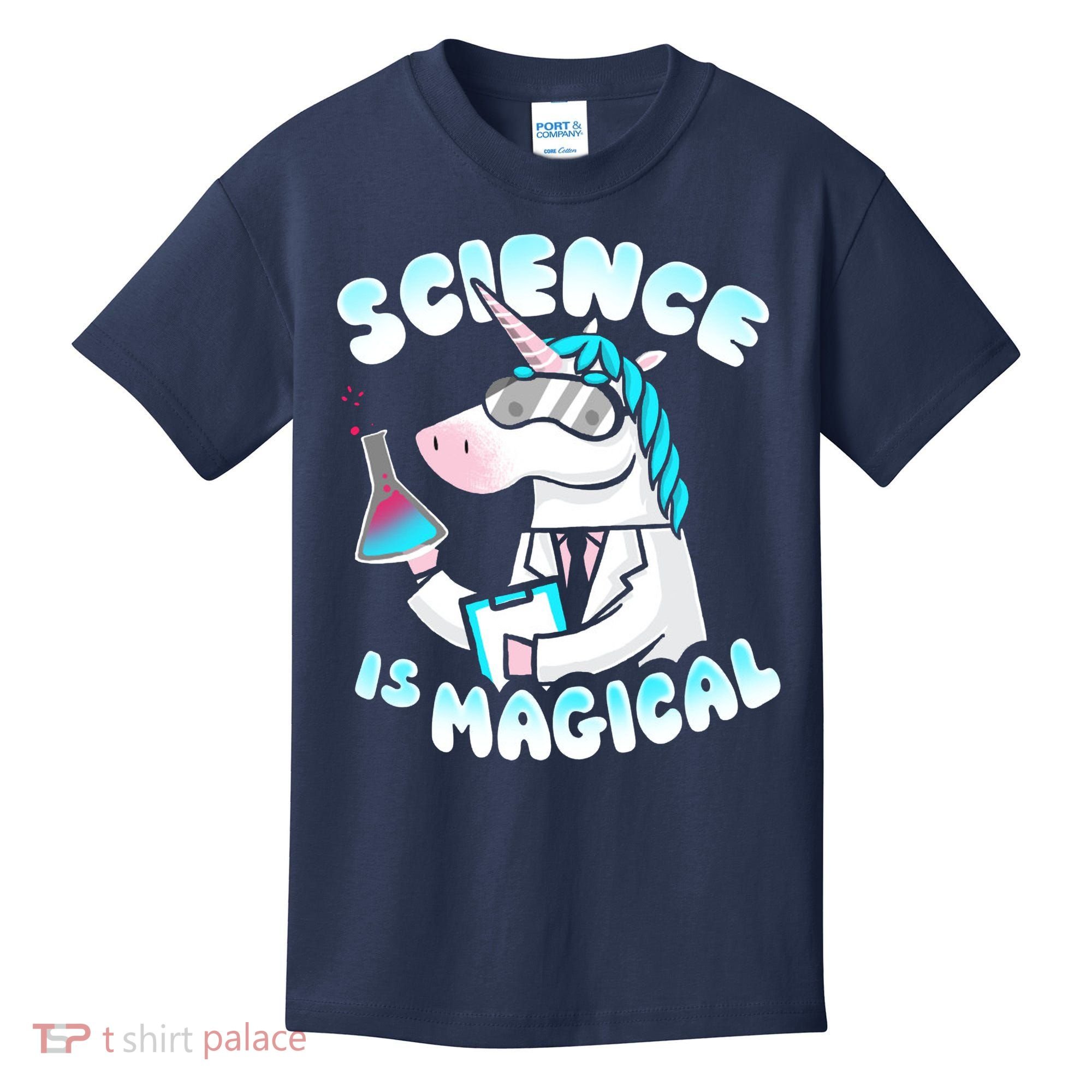 Science Is Magical Lab Unicorn Funny Kids T-Shirt