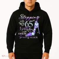 Stepping into my 65th birthday with God's grace & Mercy Hoodie thumb 2