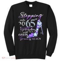 Stepping into my 65th birthday with God's grace & Mercy Sweatshirt thumb 0