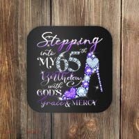 Stepping into my 65th birthday with God's grace & Mercy Coaster thumb 0