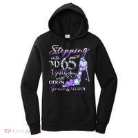 Stepping into my 65th birthday with God's grace & Mercy Women's Hoodie thumb 0