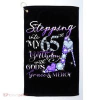 Stepping into my 65th birthday with God's grace & Mercy Golf Towel thumb 0