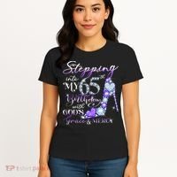 Stepping into my 65th birthday with God's grace & Mercy Women's T-Shirt thumb 4
