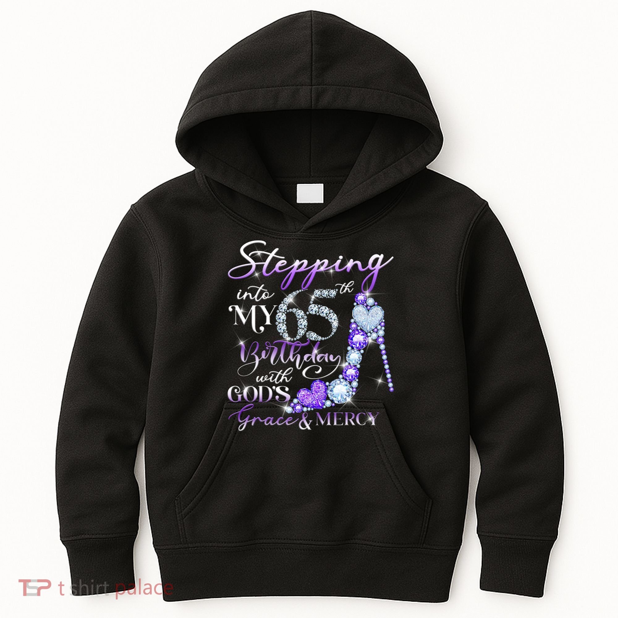 Stepping into my 65th birthday with God's grace & Mercy Kids Hoodie
