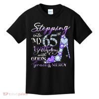 Stepping into my 65th birthday with God's grace & Mercy Kids T-Shirt thumb 0
