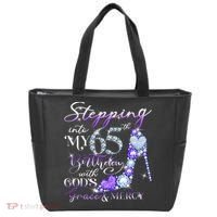 Stepping into my 65th birthday with God's grace & Mercy Tote Bag thumb 0