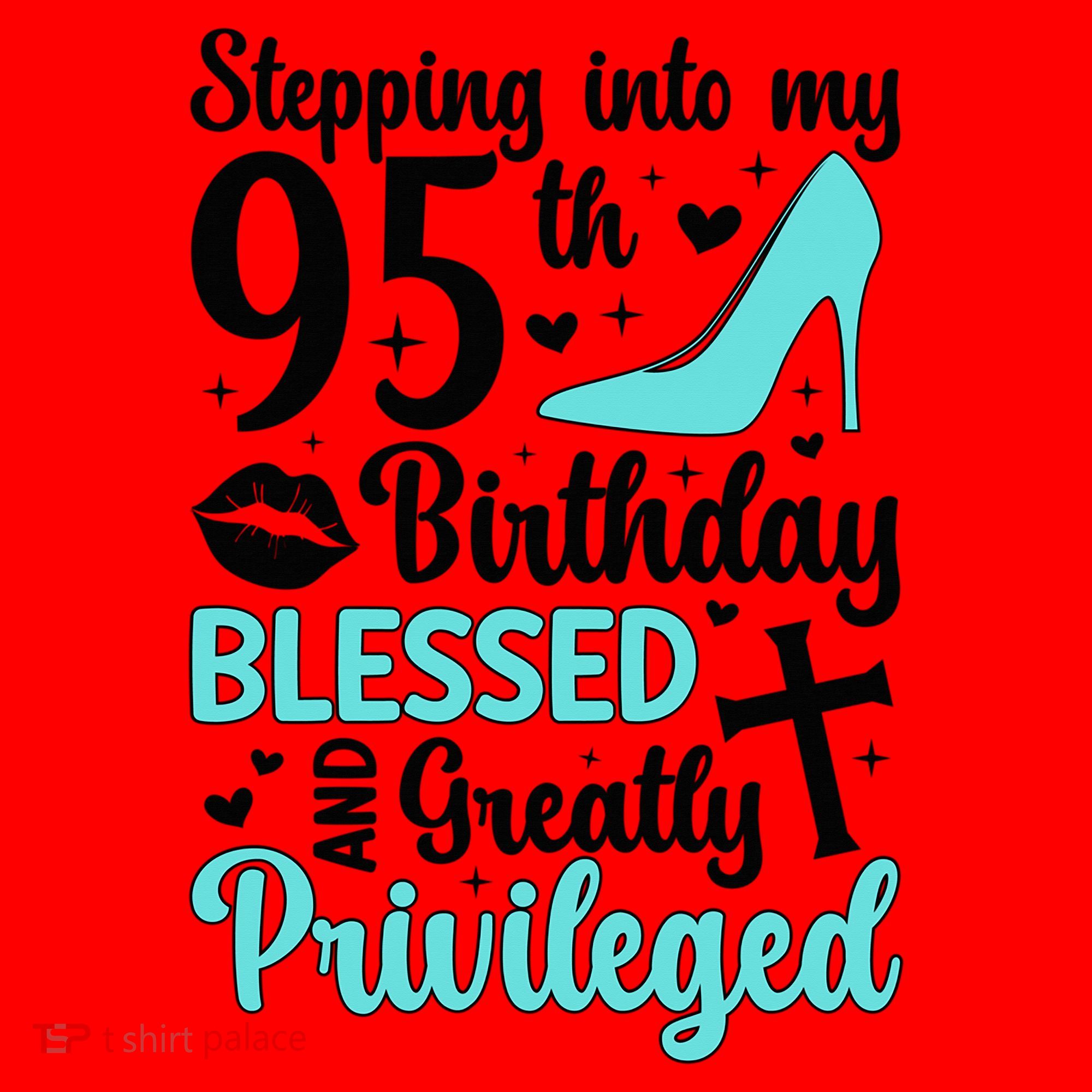 Stepping Into My 95th Birthday 95 Year Old It'S My 95th Bday Santa Hat