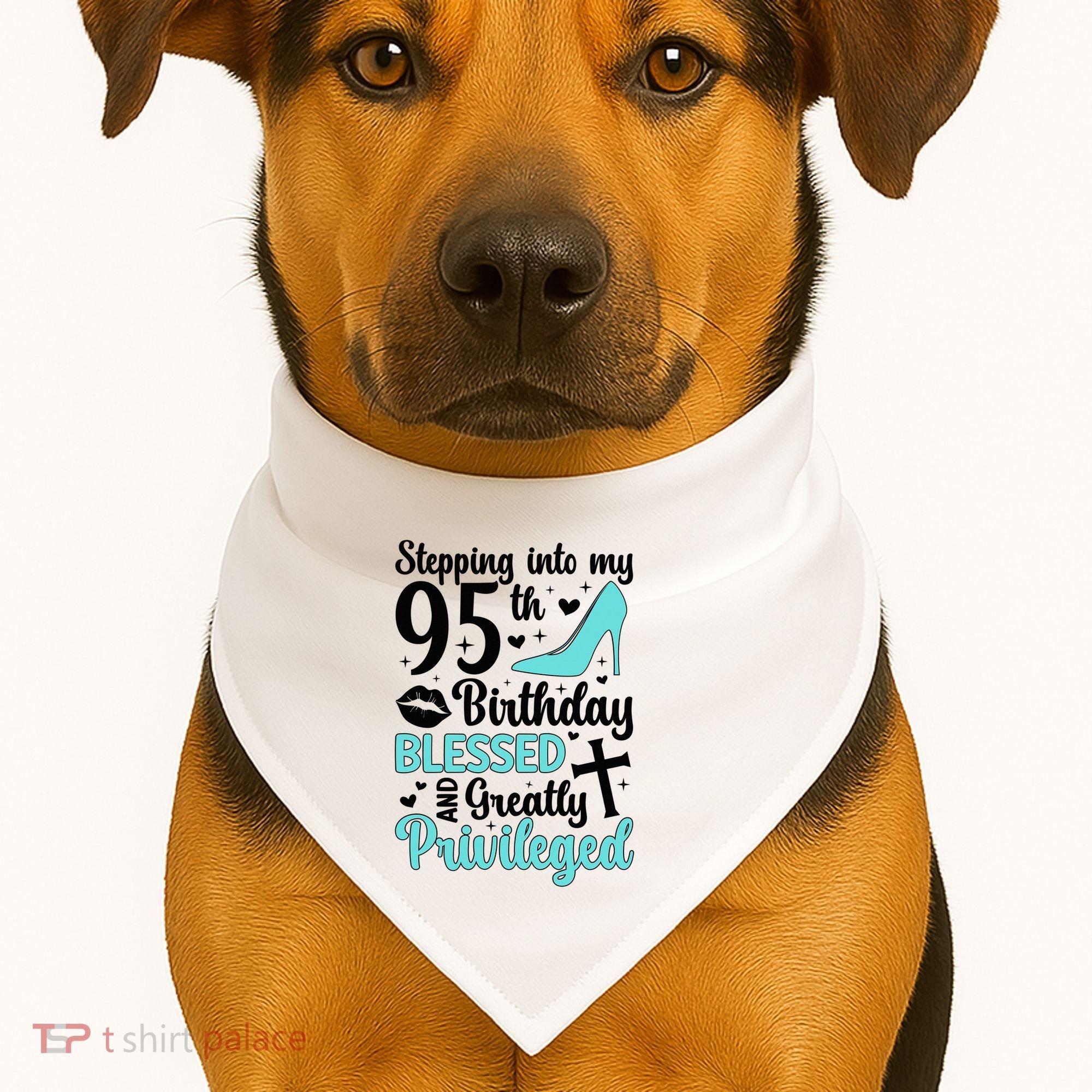 Stepping Into My 95th Birthday 95 Year Old It'S My 95th Bday USA-Made Doggie Bandana