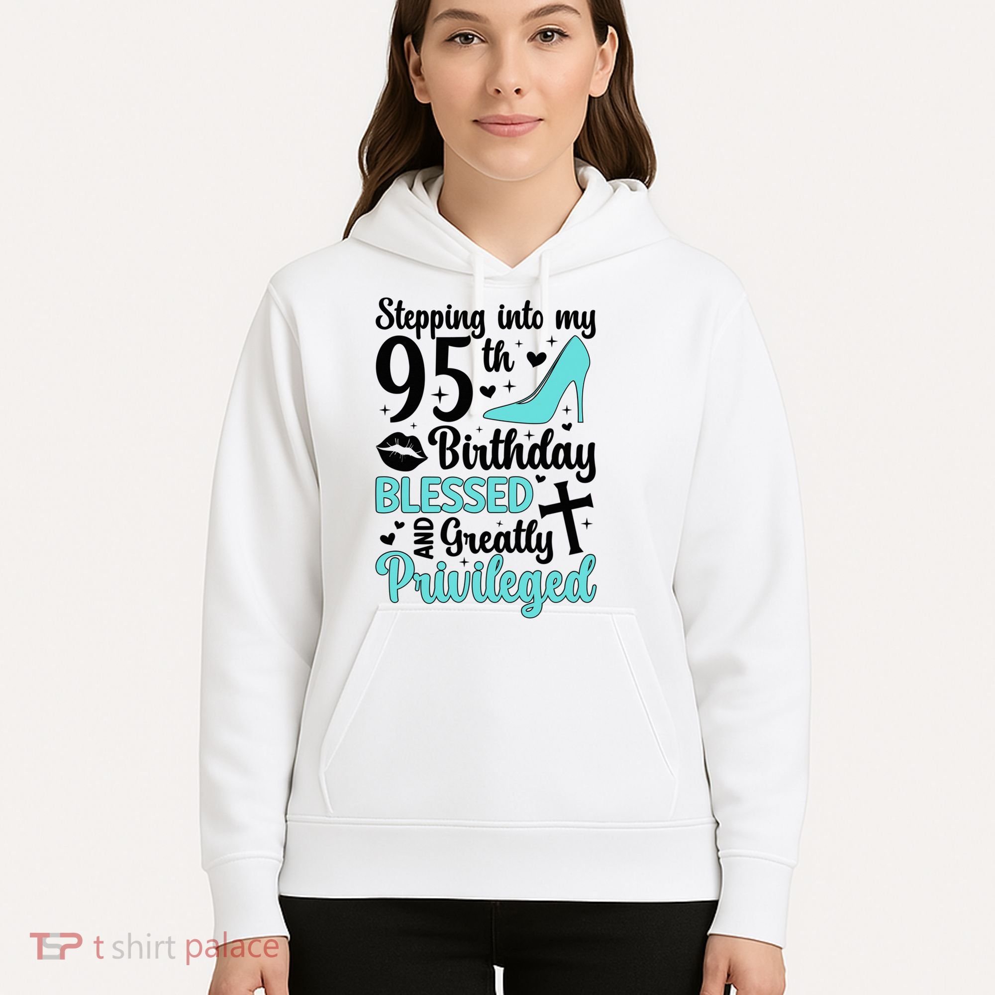 Stepping Into My 95th Birthday 95 Year Old It'S My 95th Bday Hoodie