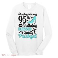 Stepping Into My 95th Birthday 95 Year Old It'S My 95th Bday Long Sleeve Shirt thumb 0