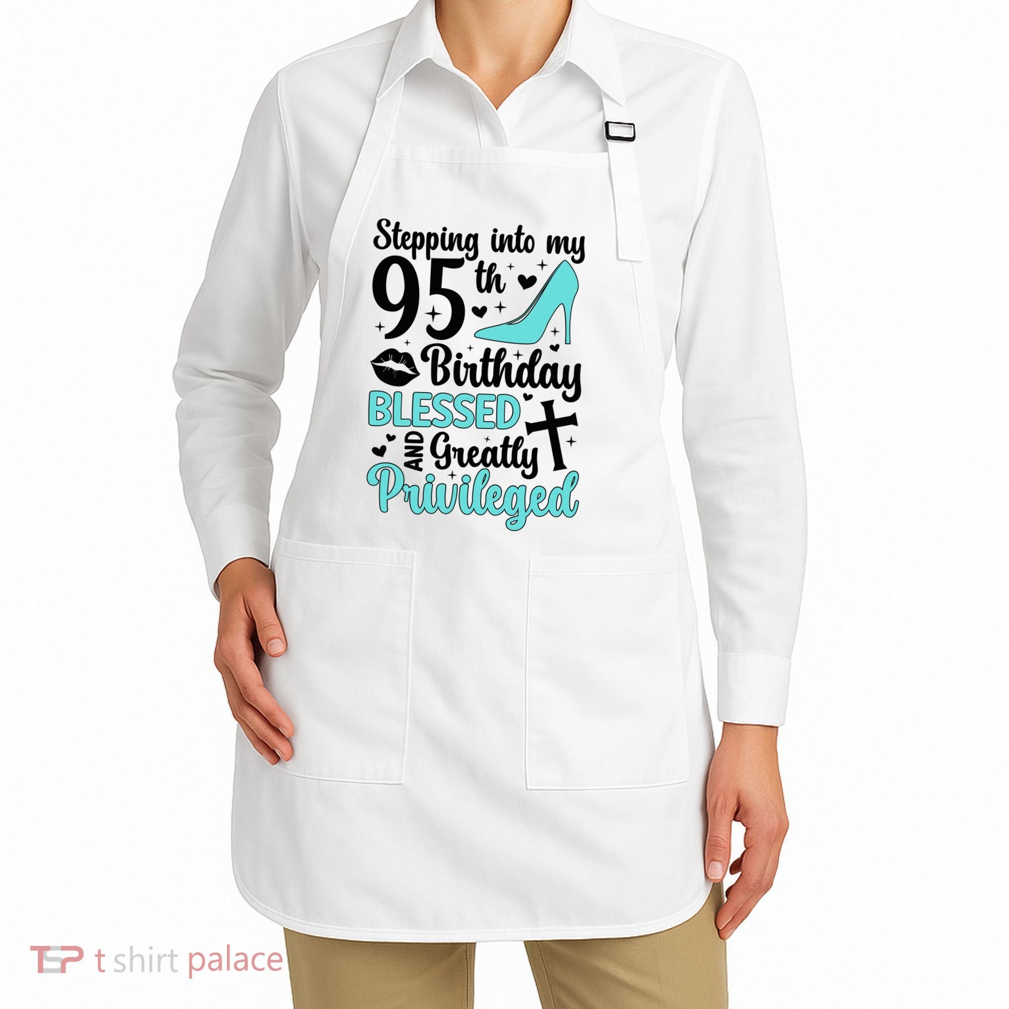 Stepping Into My 95th Birthday 95 Year Old It'S My 95th Bday Apron