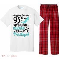 Stepping Into My 95th Birthday 95 Year Old It'S My 95th Bday Pajama Set thumb 0