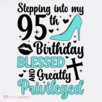 Stepping Into My 95th Birthday 95 Year Old It'S My 95th Bday Women's Hoodie thumb 2