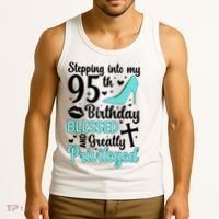 Stepping Into My 95th Birthday 95 Year Old It'S My 95th Bday Tank Top thumb 3