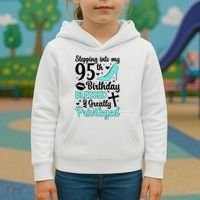 Stepping Into My 95th Birthday 95 Year Old It'S My 95th Bday Kids Hoodie thumb 3