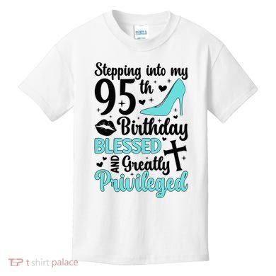 Stepping Into My 95th Birthday 95 Year Old It'S My 95th Bday Kids T-Shirt