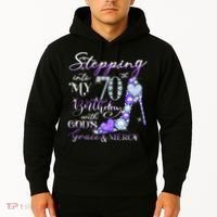 Stepping into my 70th birthday with God's grace & Mercy Hoodie thumb 2