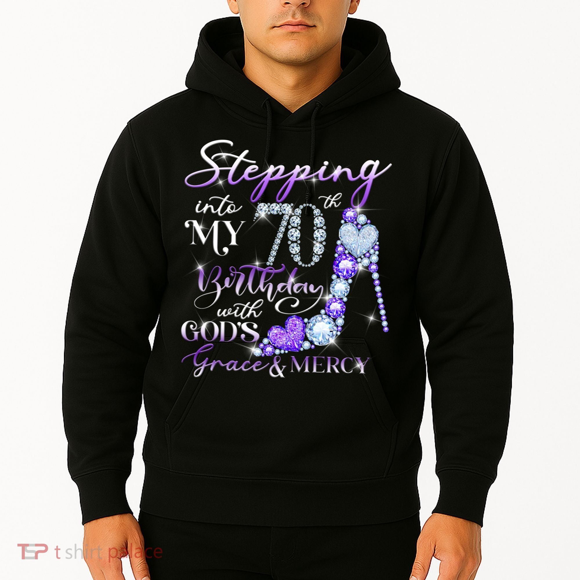 Stepping into my 70th birthday with God's grace & Mercy Hoodie