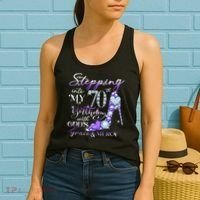 Stepping into my 70th birthday with God's grace & Mercy Women's Tank Top thumb 2