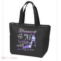 Stepping into my 70th birthday with God's grace & Mercy Tote Bag thumb 3