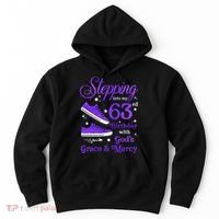 Stepping Into My 63rd Birthday With God's Grace & Mercy Bday Hoodie thumb 0