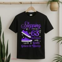 Stepping Into My 63rd Birthday With God's Grace & Mercy Bday T-Shirt thumb 2