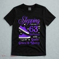 Stepping Into My 63rd Birthday With God's Grace & Mercy Bday T-Shirt thumb 5
