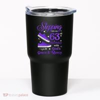 Stepping Into My 63rd Birthday With God's Grace & Mercy Bday Tumbler thumb 0