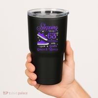 Stepping Into My 63rd Birthday With God's Grace & Mercy Bday Tumbler thumb 2