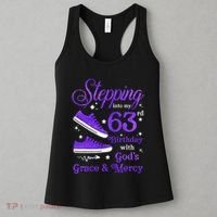 Stepping Into My 63rd Birthday With God's Grace & Mercy Bday Women's Tank Top thumb 3