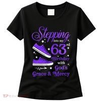 Stepping Into My 63rd Birthday With God's Grace & Mercy Bday Women's T-Shirt thumb 0