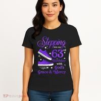 Stepping Into My 63rd Birthday With God's Grace & Mercy Bday Women's T-Shirt thumb 4